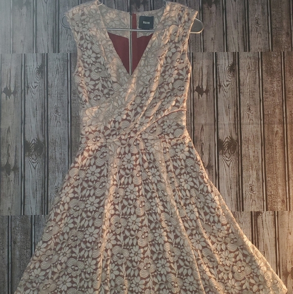 Anthropologie White/Red Maeve Lace Dress - Picture 4 of 7